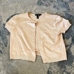 Ralph Lauren Soft Creamy Peach Knit Top